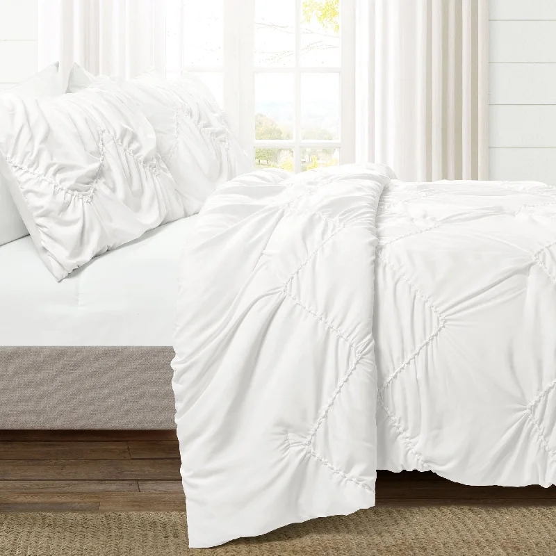 Lush Decor Ruched Chevron Comforter Set