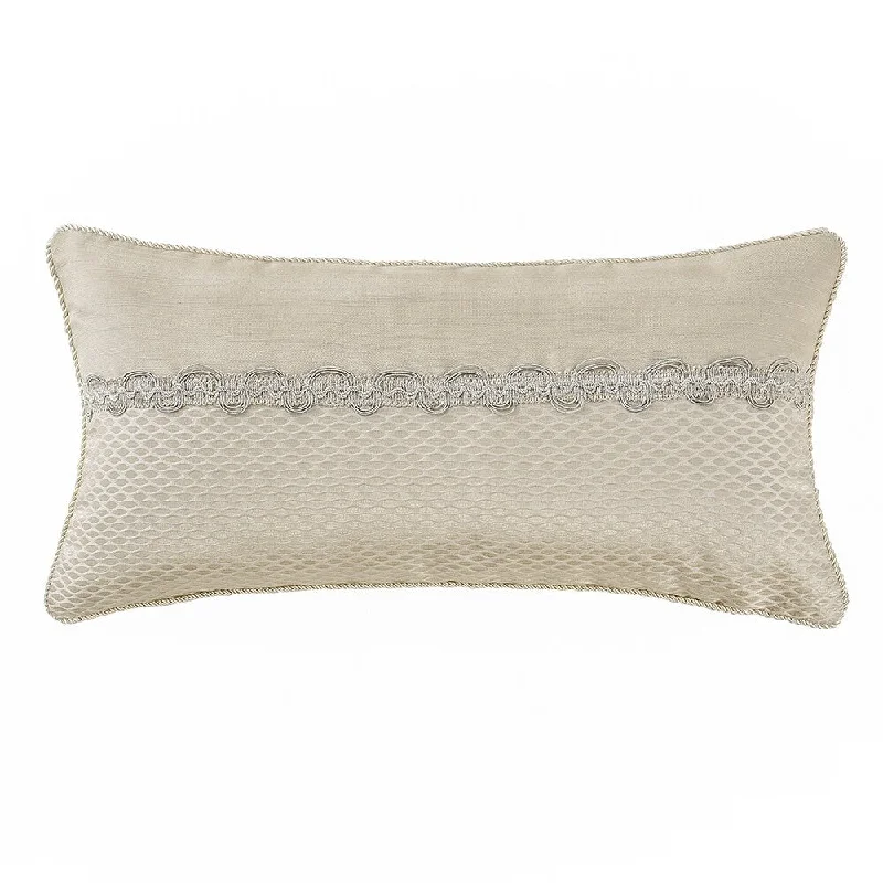 Marquis By Waterford Emilia Cream 11"X22" Dec Pillow