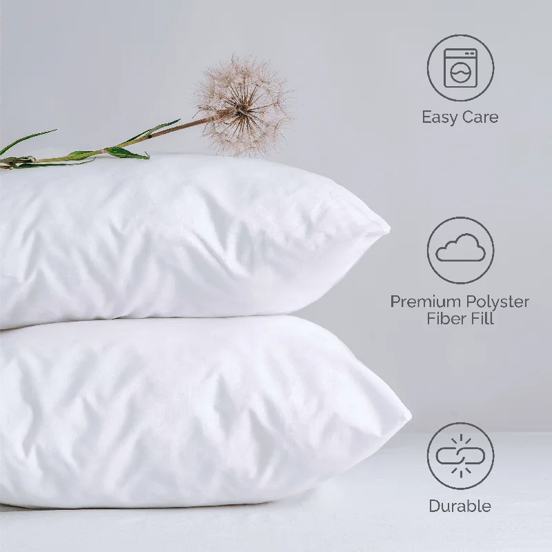 Martex Twin Pack White Plush Polyfill Soft Breathable Pillow