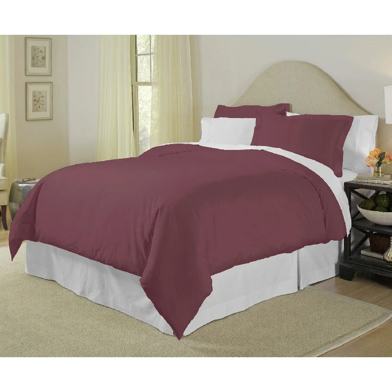 Pointehaven 400 Thread Count 100% Long Staple Cotton 3-piece Duvet Cover Set