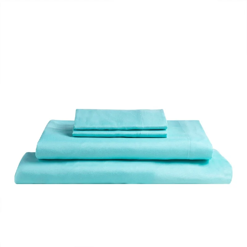 Soft & Cozy Brushed 3Pc 75Gsm Sheet Set Aruba Blue Twin Xl