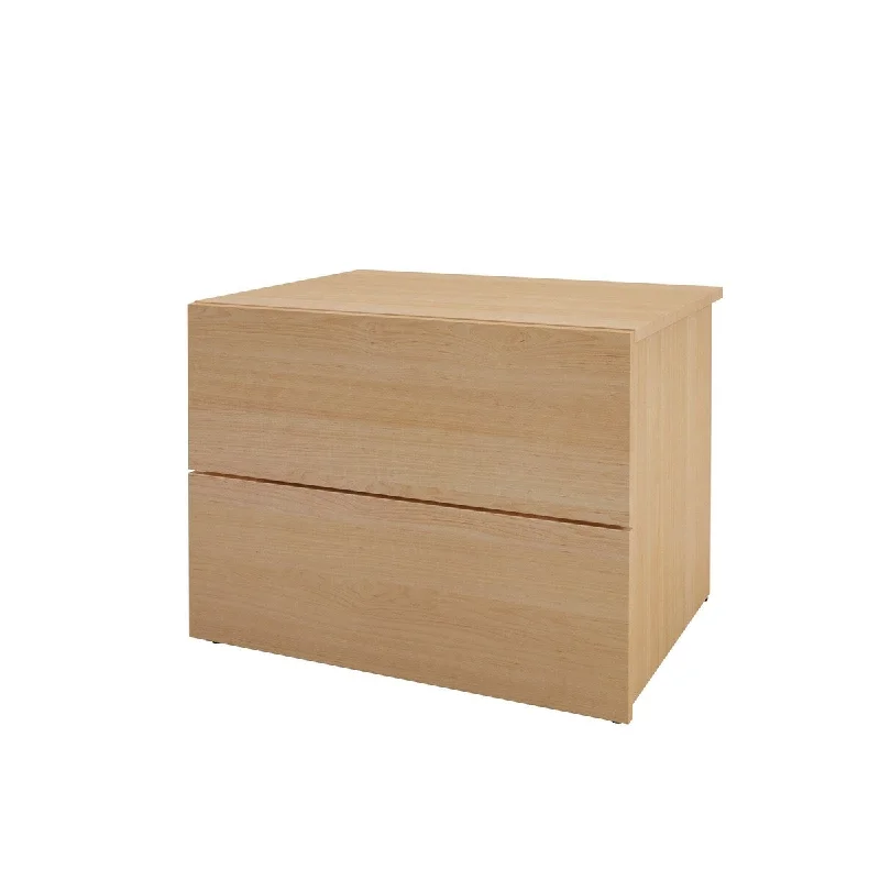 2-Drawer Nightstand, Natural Maple