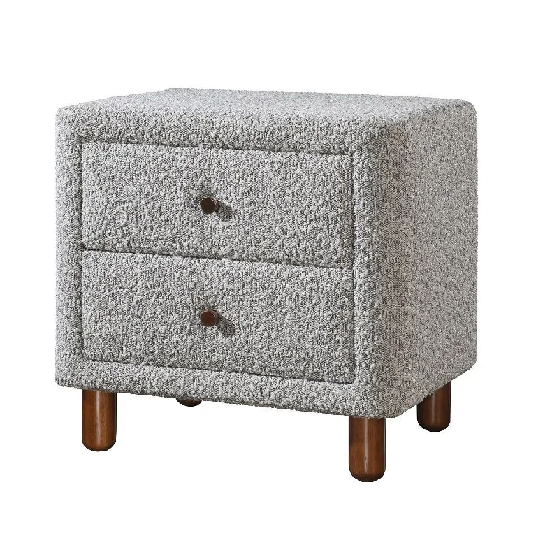 Cleo - Nightstand - Gray Boucle