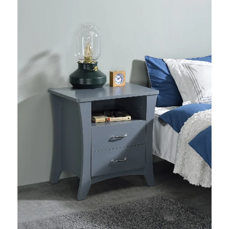 Colt Nightstand in Gray Finish,High quality and durable, simple atmosphere