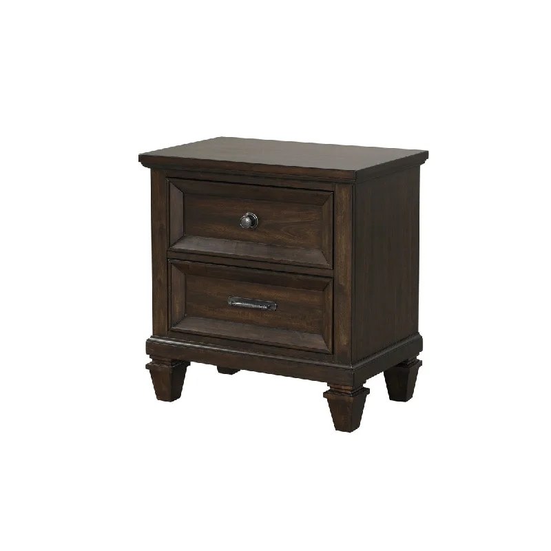 Contemporary Hamilton Nightstand in Walnut made with Engineered Wood