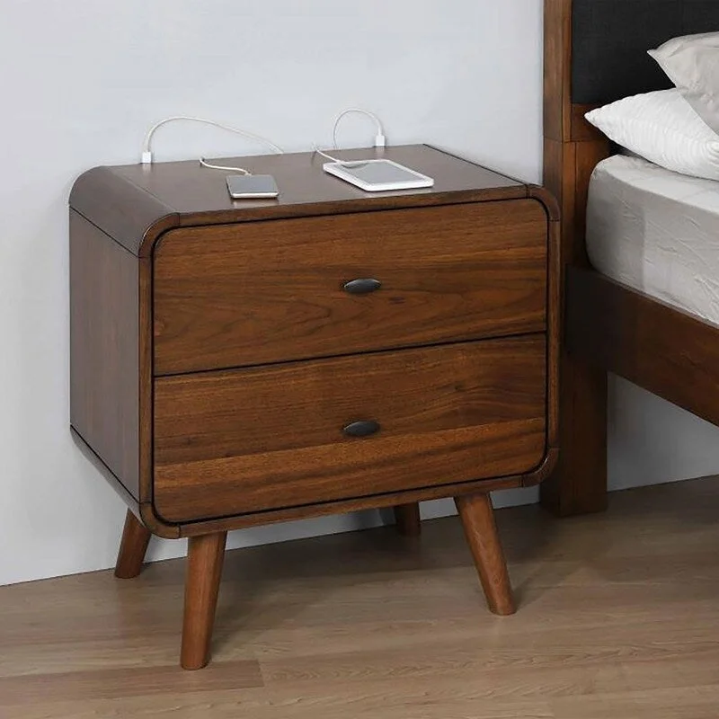 Dark Walnut 2-drawer Nightstand