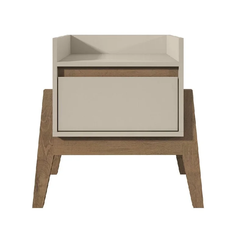 Essence 1-Full Extension Drawer Nightstand in Off White