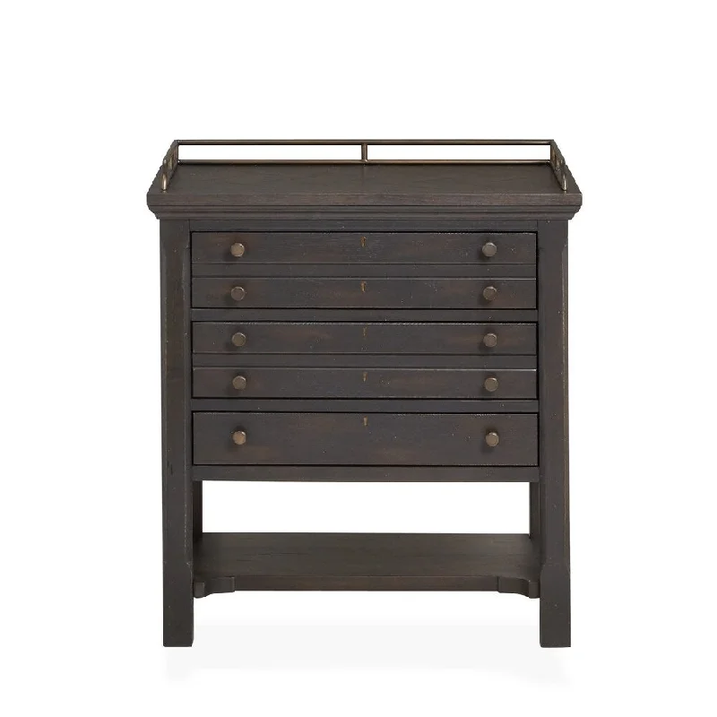 Hudson Square Vintage Charcoal Open Nightstand