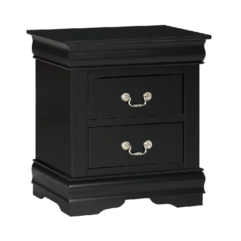 Louis Philip Black Night Stand