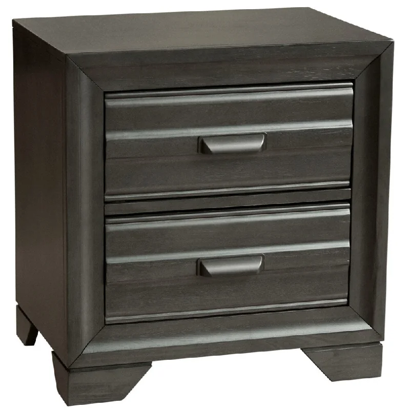 LYKE Home Eden Slate 2-drawer Nightstand