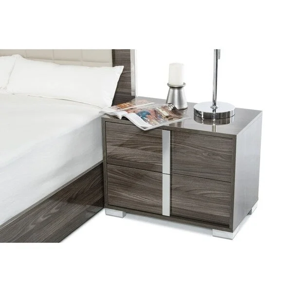 Modrest San Marino Modern Grey Nightstand