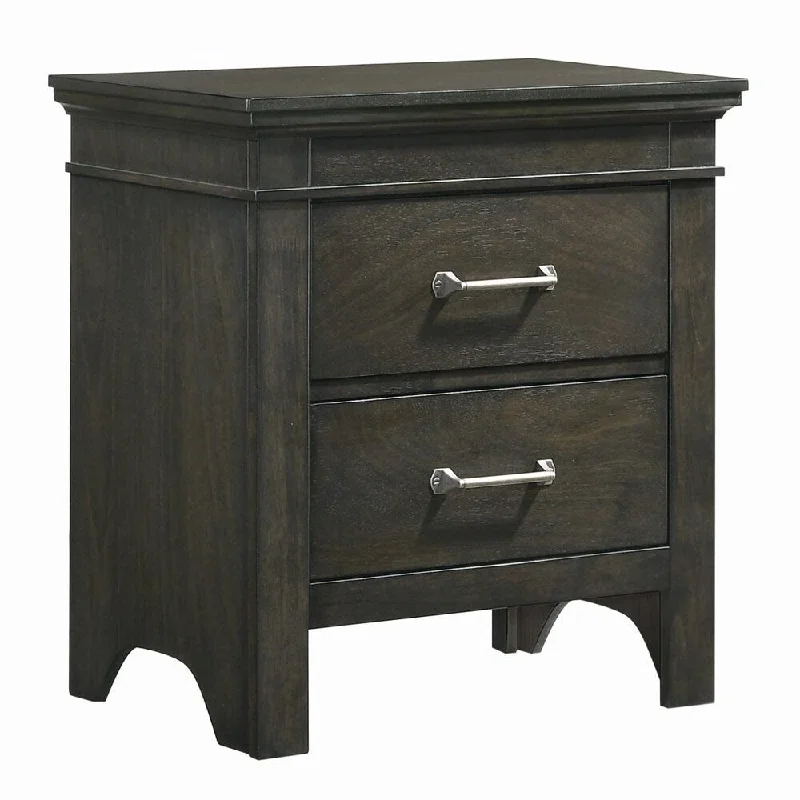 Newberry 2-drawer Nightstand Bark Wood