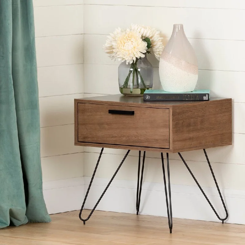 Slendel 1-Drawer Nightstand Brown