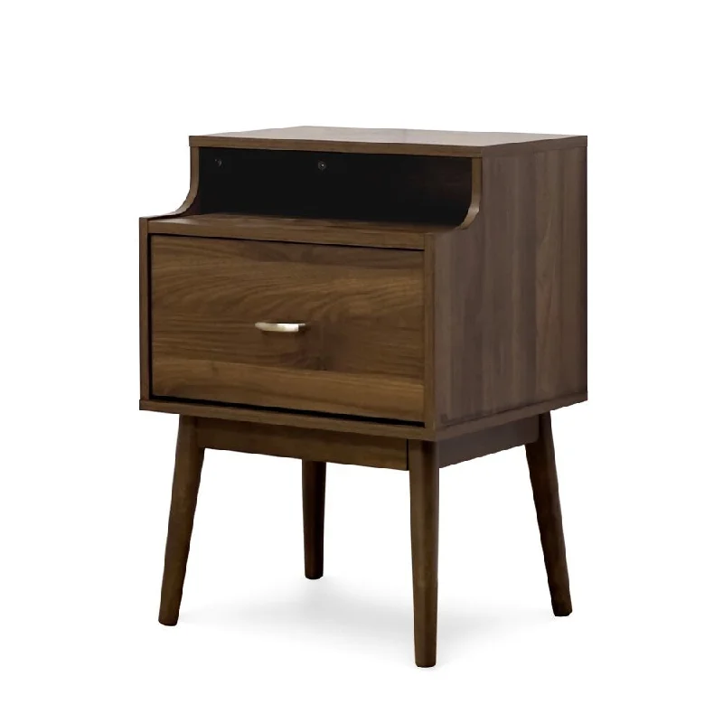 Starla Wooden Nightstand, Columbia Walnut