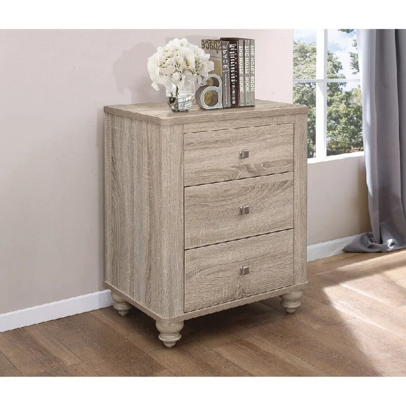 The Gray Barn Stormy Thistle Natural Oak 3-drawer Nightstand