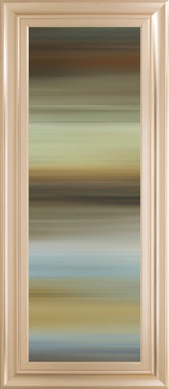 Abstract Horizon I By James Mcmaster - Framed Print Wall Art - Dark Brown