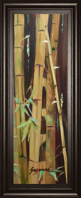 Bamboo Finale Il By Suzanne Wilkins - Framed Print Wall Art - Green