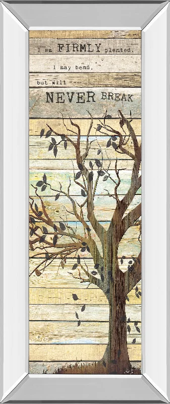 I Am Firmly Planted By Marla Rae - Mirror Framed Print Wall Art - Dark Brown