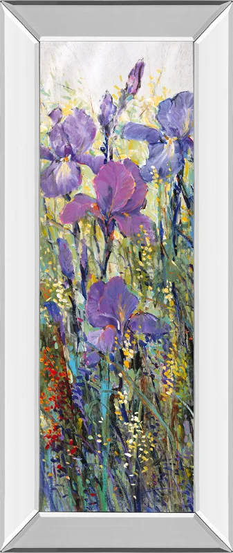 IIris Field I By Tim Otoole - Mirror Framed Print Wall Art - Purple