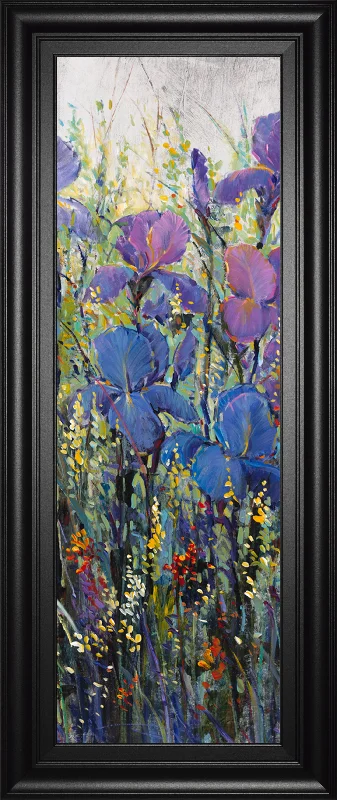 Iris Field Il By Tim Otoole - Framed Print Wall Art - Purple