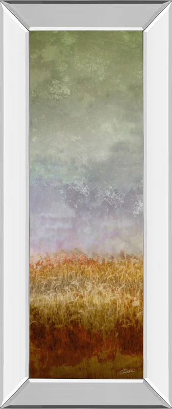 Lush Field Il By John Butler - Mirror Framed Print Wall Art - Dark Gray