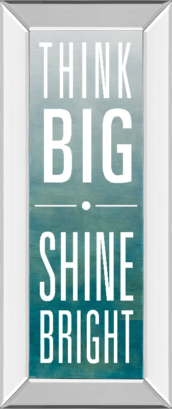 Shine By Sd Studios - Mirror Framed Print Wall Art - Blue