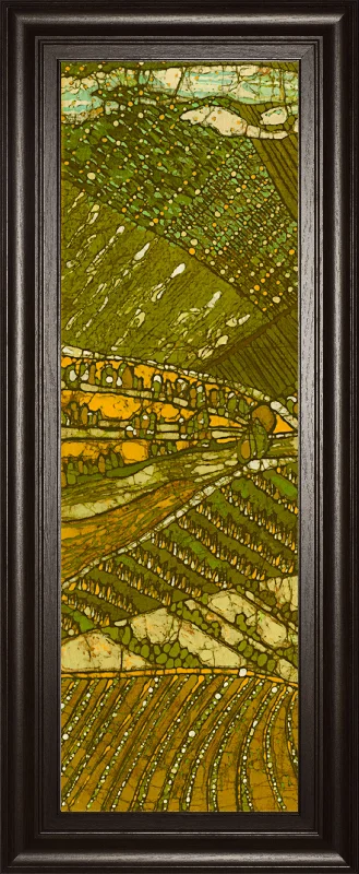 Vneyard Batik I By Andrea Davis - Framed Print Wall Art - Green