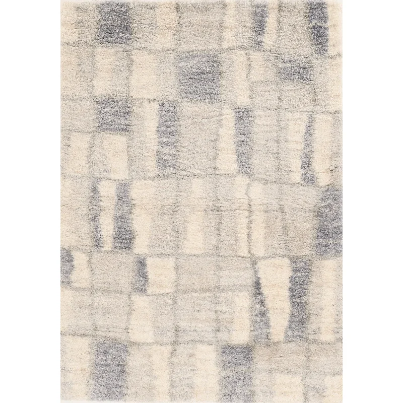 Merino Ivory Blue Cityscape Area Rug - 5' x 8'