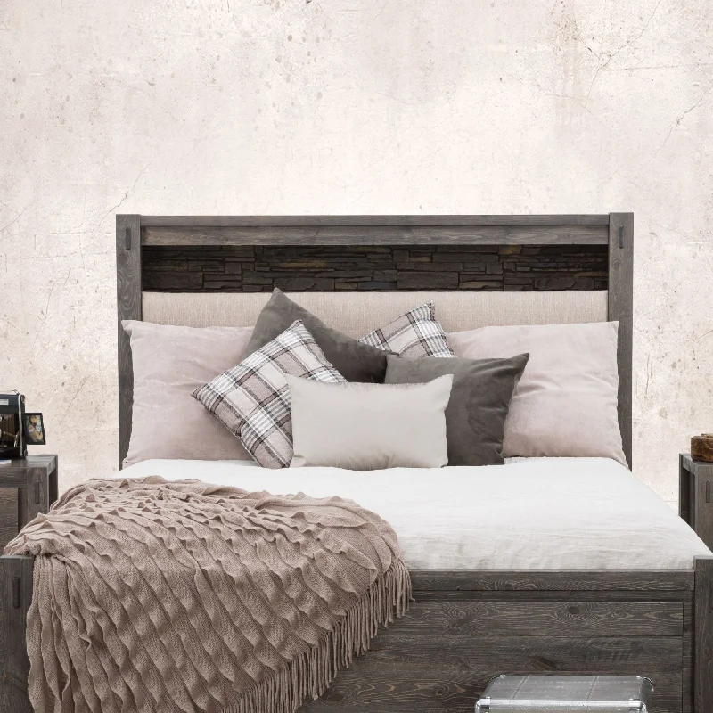 Stockton King Upholstered Headboard - Slate