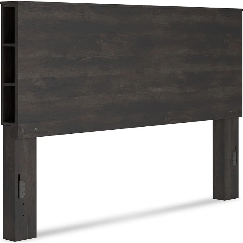 Toretto King Bookcase Headboard - Charcoal